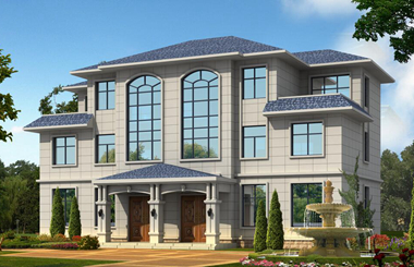 三層雙拼農村自建房別墅設計圖，兄弟雙拼戶型